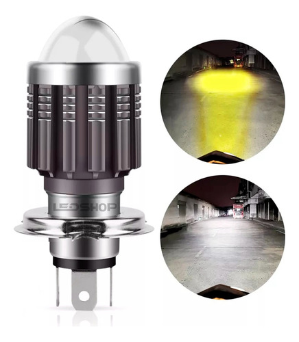 Foco Luz Led H4 B35 H6 Faro Motoneta Alta Y Baja 2400lm 1pz