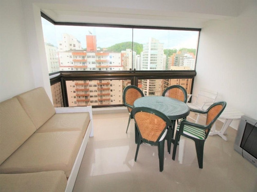 Imagem 3 de 17 de Guarujá Pitangueiras Flat 2 Dormitórios Ar Condicionado Piscina Lazer Completo Manobrista Serviço De Praia Portaria 24 Horas - Fl0011 - 34708972