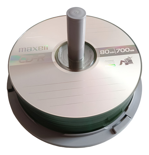 Kit 10 Cd-r Mídia Maxell Gravável 700 Mb 80 Minutos 48x