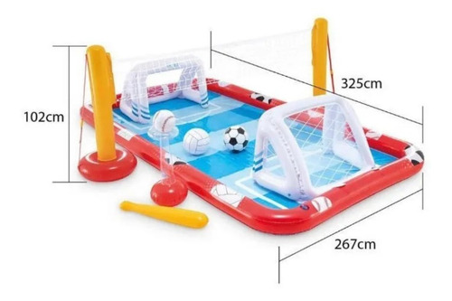 Alberca Inflable Infantil Juegos Deporte Futbol 57147 Intex