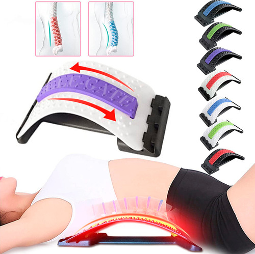 Cracker Masajeador Espalda Lumbar 4 Niveles Ajustable Morado