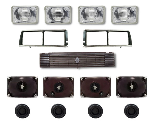 Kit Trompa Opticas Aros Y Parrilla Renault 11 1983 Al 1990
