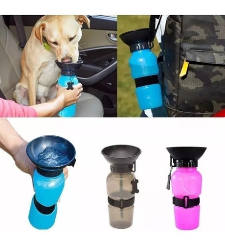 4 X Bebedor Portatil P/ Caes Garrafa Viagem Passeio H2 Dog