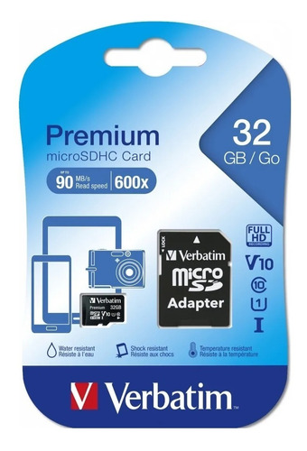 Micro Sd Memoria Verbatim 32gb V10