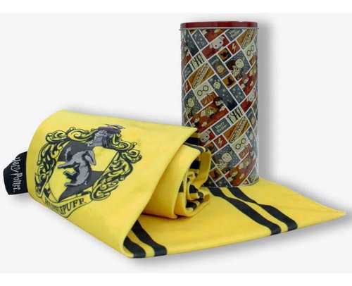 Cachecol Casas De Hogwarts Com Lata Decorada Harry Potter Cor Lufa-lufa