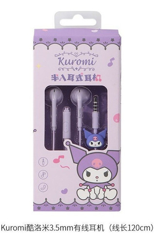 Audífonos Sanrios Cute Kuromi Cinnamoroll Tipo C Con Cable