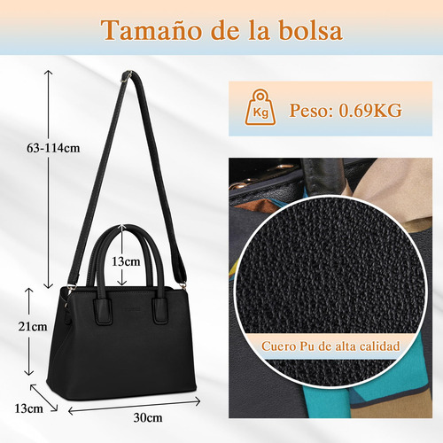 Bolsas De Mujer Pu Bolsa De Mano Impermeable