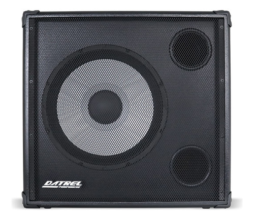 Kit Amplif Bas800 E Cubo Passivo Bas1x15 Datrel 800w Bas1x10 Cor Preto 110v/220v
