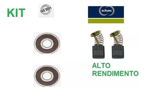 Rolamentos Do Induzido + Carvão Plaina Makita Mkp082