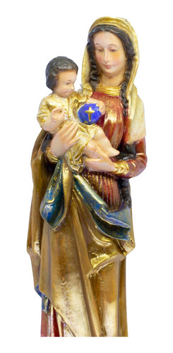 Imagem 1 de 6 de Escultura Imagem Nossa Senhora Do Divino Amor 29cm