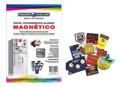 10 Hojas Papel Fotográfico Magnético Glossy A4 - Electronika