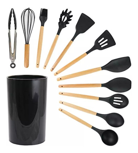 Set De 12 Utensilios De Cocina Antiadherentes De Silicona
