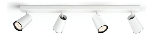 Aplique De Techo Lampara Philips Paisley Spot Gu10 4x5.5w Color Blanco