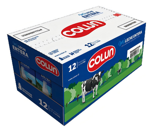 Pack Leche Entera Colun 12 Un De 1 L