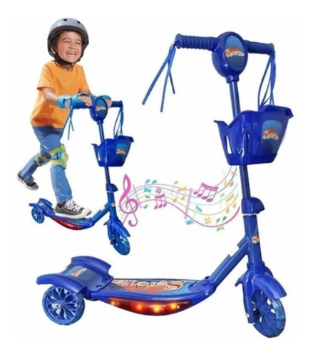 Scooter Con Canasta Luces Sonidos Juguete Niñas Y Niños