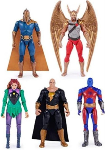 Dc Comics, Black Adam And Justice Society Set, Figuras Black