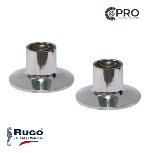 Juego Chapeton Para Llave Empotrar Rosca Cromado Fig. Re-07