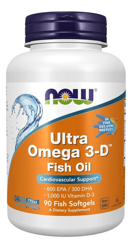 Now Supplements, Ultra Omega 3-d, Omega-3 Fish Oil + Vitamin