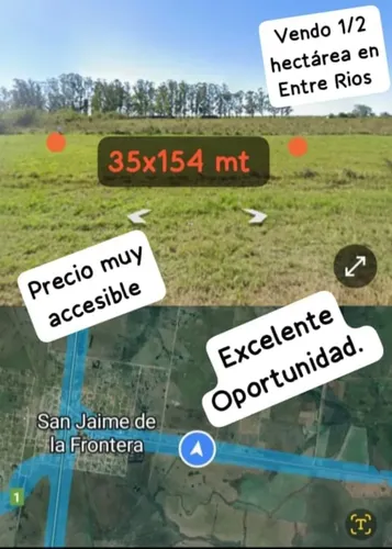 Oportunidad Vendo Lote De 1/2 Hectárea = 5.000 Dólares Y Lote De 1 Hectárea 10.000 Dólares. Ubicados Sobre Ruta N1 A 600mt Del Polideportivo.