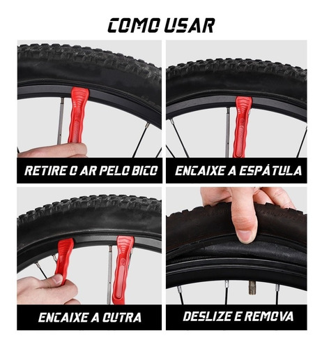 Imagem 9 de 10 de Kit Ferramentas Bike Ciclismo + 2 Espátulas Remoção De Pneu