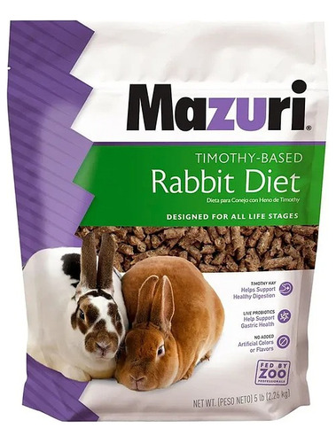 Alimento Mazuri Timothy Conejo 2,5 Kg