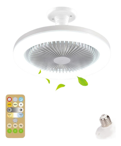 Ventilador De Techo De 30w Con Lámpara De Iluminación E27