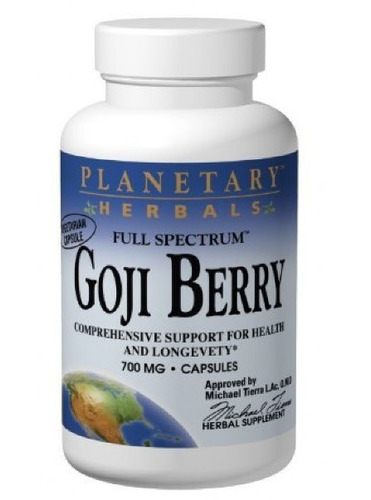 Goji Berry 90 Capsulas 700 Mg Planetary Herbals Envio Gratis