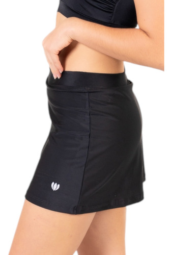 Pollera Shorts Recta De Lycra Tenis, Pileta, Deportes Rosé