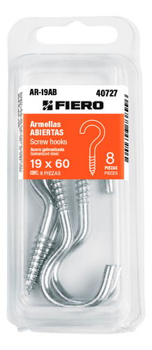 Blíster Con 8 Armellas Abiertas De 19 X 60 40727 Fiero