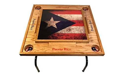 Mesa De Dominó De La Bandera De Puerto Rico