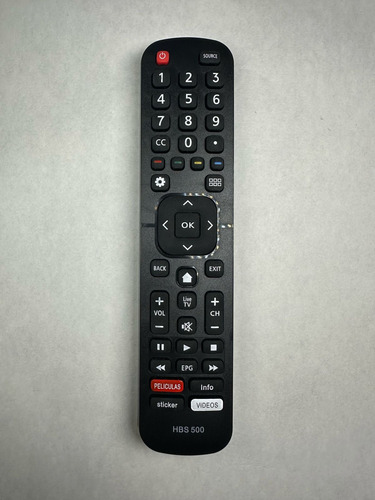 Control Remoto Para Smart Tv Noblex Hisense Philco En2h27 Negro