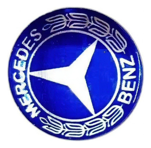 Emblema Adesivo Chave Mercedes 14mm Aluminio