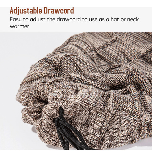 Gorro Y Calentador De Cuello De Invierno De Doble Uso Para D