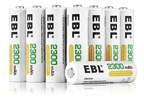 Baterias Recargables Ebl Aa 2300 Mah Nimh 16 Caja De Almacen