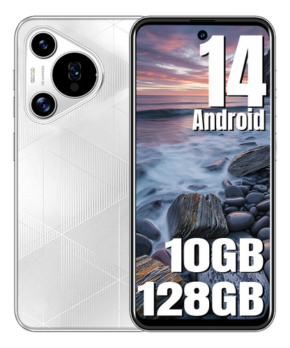 Teléfono 10gb + 128gb Android 14.0 Dual Sim Octa-core Batería 6500mah 6.56 Pulgadas 21mp Camara Smartphone Celular