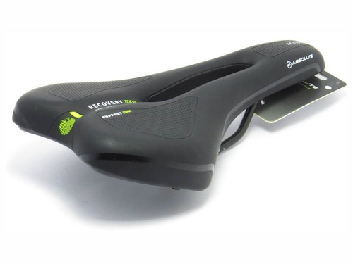 Selim Absolute Atletic Foam 2354h Vazado Cavidade Bike Preto