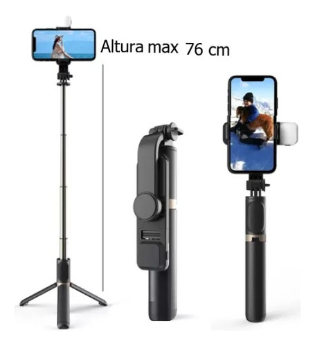 Kit Monopod Bluetooth + Tripode Baston Palo Selfies Celular