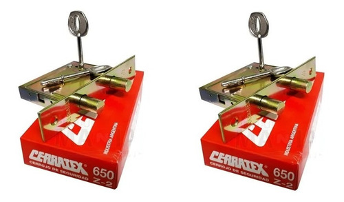 Imagen 1 de 10 de Kit 2 Cerrojo Embutir Doble Paleta Hermanados Premium (dos)