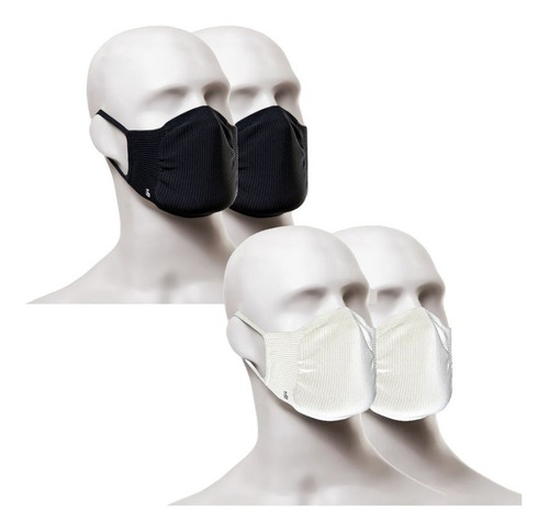 Kit 4 Máscaras De Proteção Lupo Fit Antimicrobial Lavável Nf