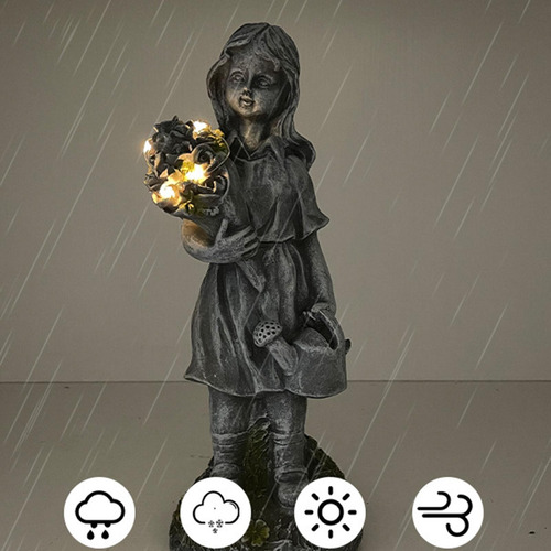 Girl Statue Yard Decor Decoración De Figuras Decorativas De