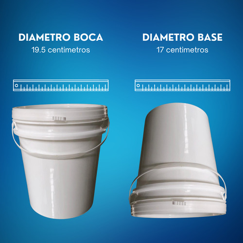 Balde Para Comprar No Rj 5 Litros Com Tampa-2 Pçs