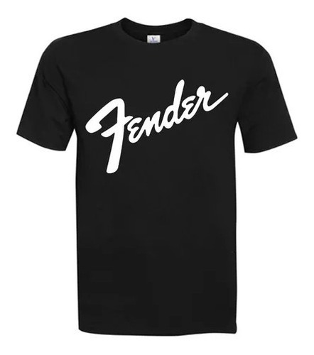 Polera En B&n Fender Para Hombre 100% Algodón Ll