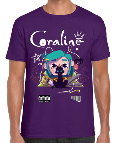 Playera Coraline & Gato Algodón Premium #0001749