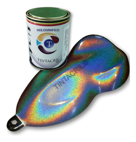 Pintura Holográfica - Arcoiris De #0.035µ X 500 Ml. Bicapa