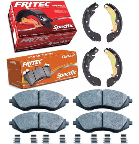 Kit Balatas Delanteras Y Traseras Aveo 2004 - 2017 Fritec