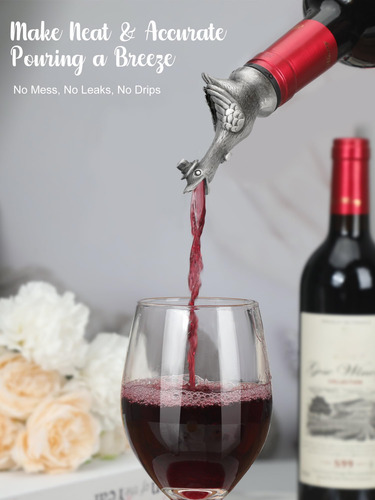 Vertedor De Vino Y Licor De Acero Inoxidable