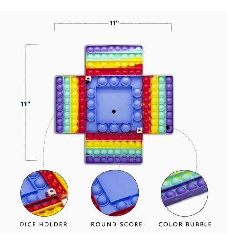 Popit Juguete Sensorial Antiestres Tablero Para 4 Personas 