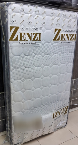 Colchón De Resorte Zenzi 1.5 Plazas + Almohada 