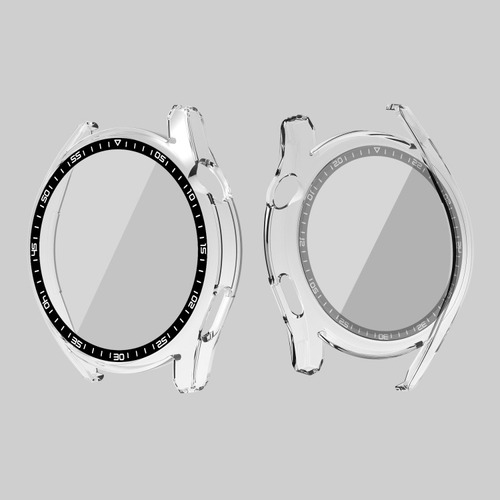Funda Transparente De Vidrio Templado Pc + Para Huawei Watch