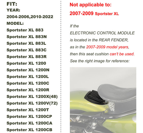 Asientos De Motocicleta Para Harley Sportster 883 1200 2009